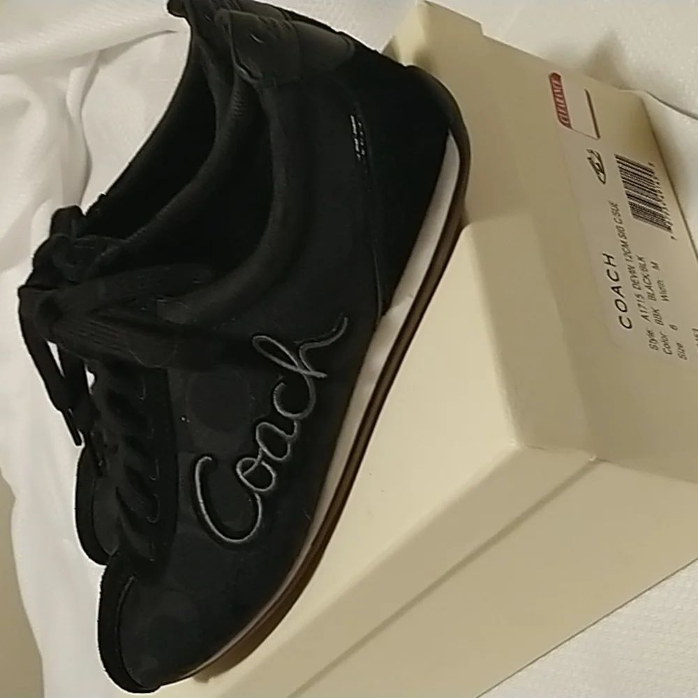 Coach Devin A1715 black sneakers size 6